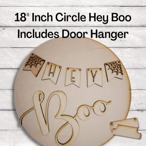 18" Hey Boo Door Hanger
