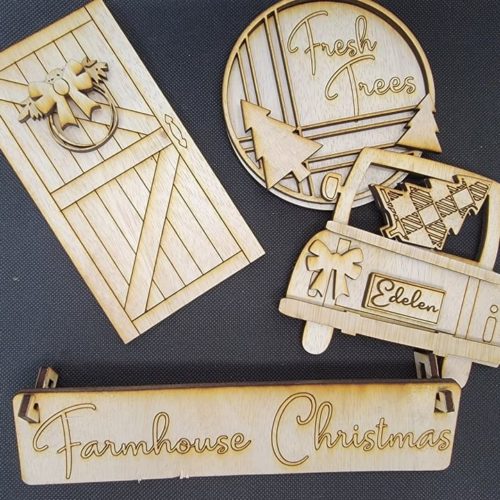 Christmas Farmhouse DIY Kit (wagon & bench)