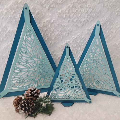 Lace Christmas Tree Trio