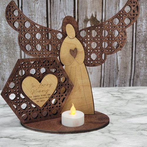 Cane Weave Angel Shelf Sitter