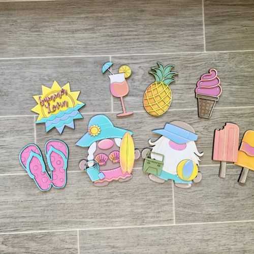Summer Gnome Tiered Tray Bundle DIY Kit