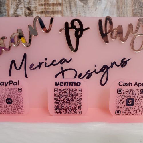 Acrylic Scan to Pay Sign