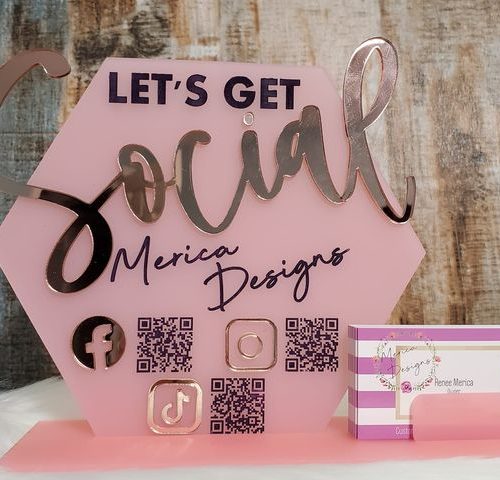 Acrylic Social Sign