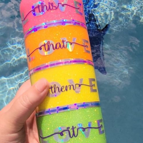 30 oz Skinny Custom Tumbler "Fuck it/Love it"